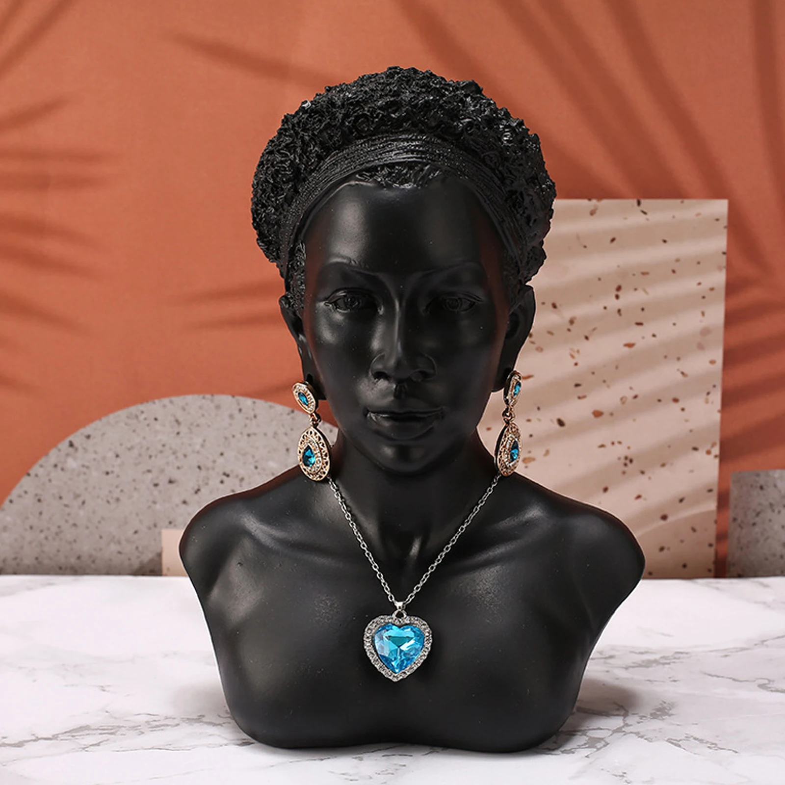 African Statue Display Earrings Storage Rack Stand Earrings Necklace Holder Resin Material Home Decor Mini Model
African Statue Display Earrings Storage Rack Stand Earrings Necklace Holder Resin Material Home Decor Mini Model