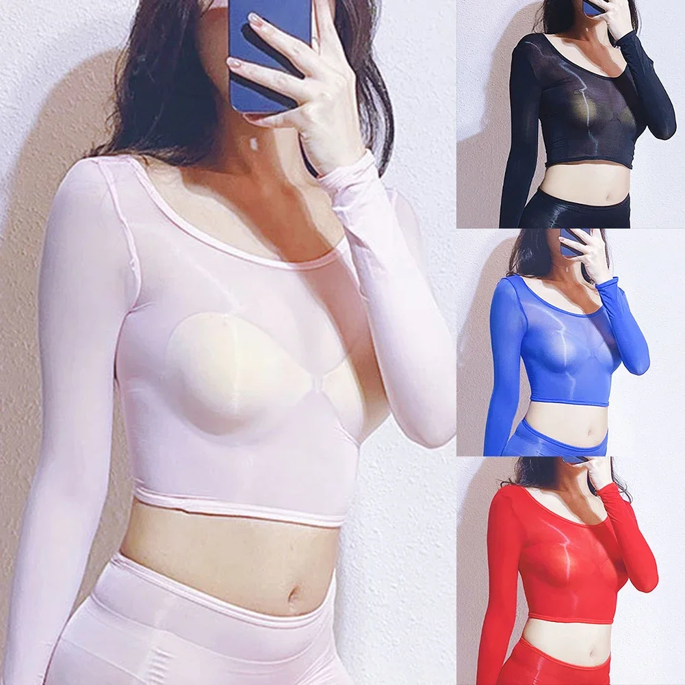 2025 New Summer Women Oily Sexy Lingerie Underwear Long-Sleeve Tops Ultra-Thin T Shirts See Through Bra Stretch Top Tees
2025 New Summer Women Oily Sexy Lingerie Underwear Long-Sleeve Tops Ultra-Thin T Shirts See Through Bra Stretch Top Tees