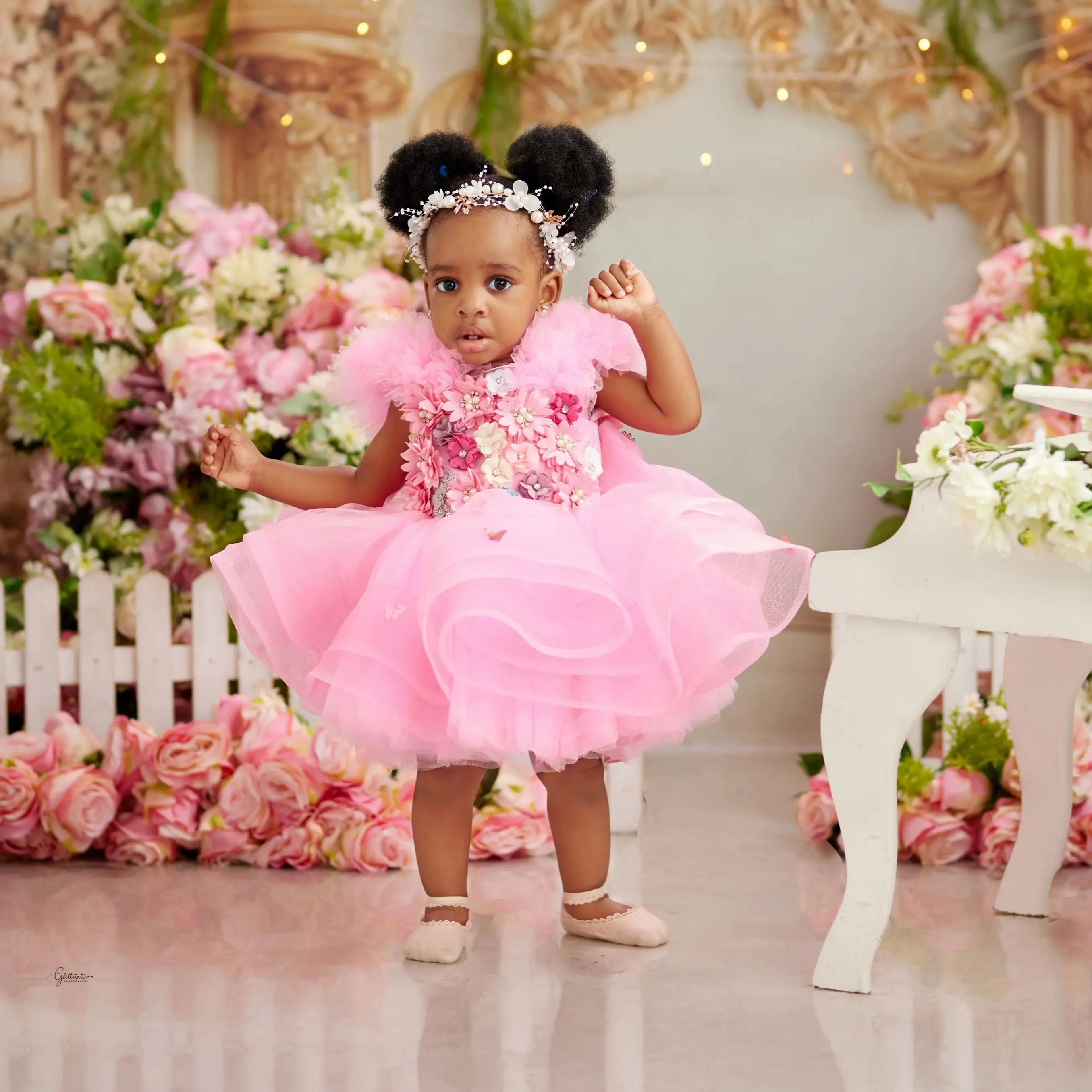 Pink Floral Children's Flower Girl Dresses For Wedding Tulle Princess Baby Birthday Party Photo Shoot Ball Gown Customized
Pink Floral Children's Flower Girl Dresses For Wedding Tulle Princess Baby Birthday Party Photo Shoot Ball Gown Customized