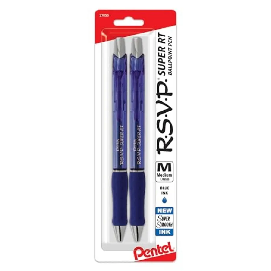 RSVP Super RT Ballpoint Pen, 1.0mm Line, Ink, Pack of 2 (BX480BP2C
RSVP Super RT Ballpoint Pen, 1.0mm Line, Ink, Pack of 2 (BX480BP2C