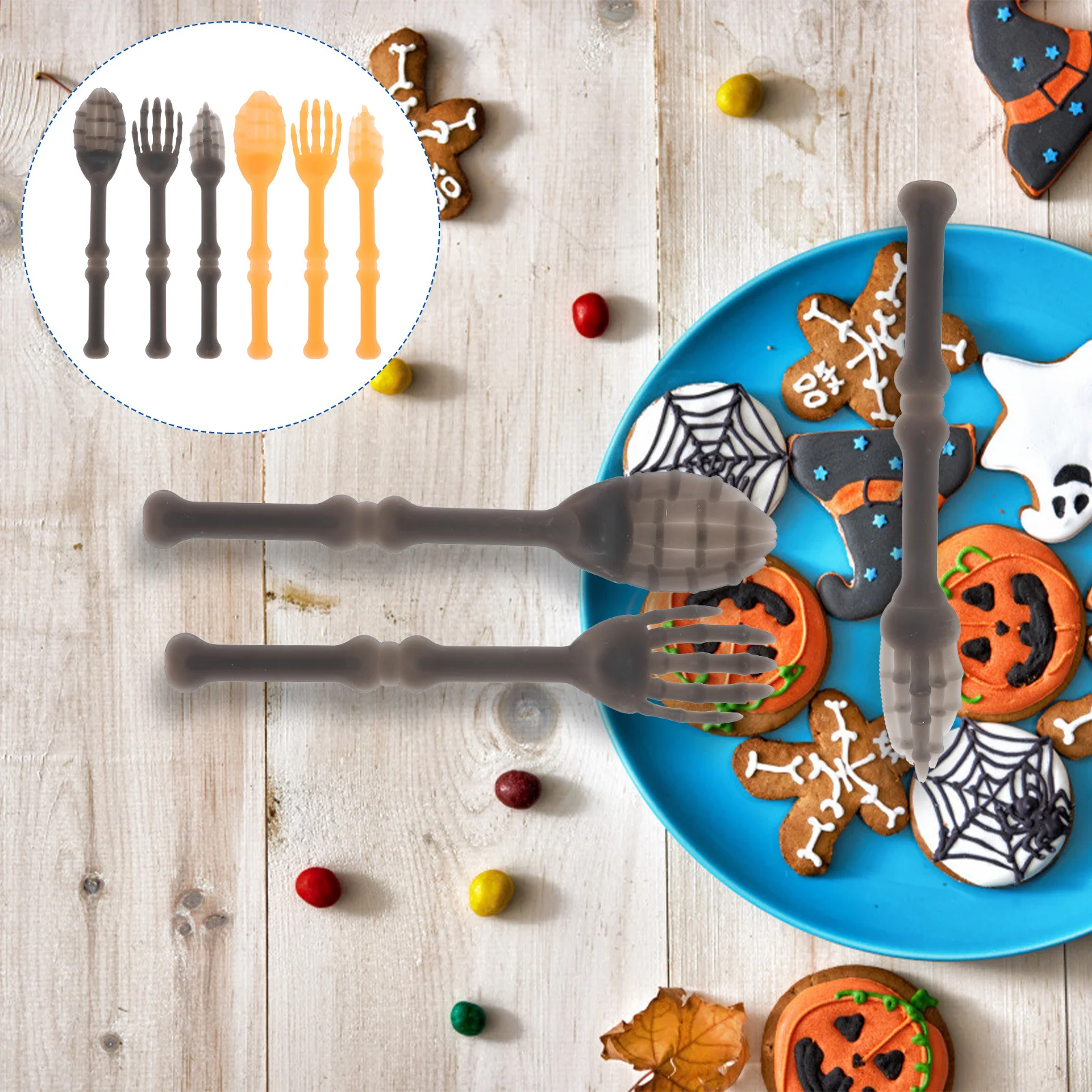 2Sets Halloween Silicone Tableware Set Creative Hand Bone Fork Spoon Decorative Party Supplies Kitchen Dining Bar
2Sets Halloween Silicone Tableware Set Creative Hand Bone Fork Spoon Decorative Party Supplies Kitchen Dining Bar