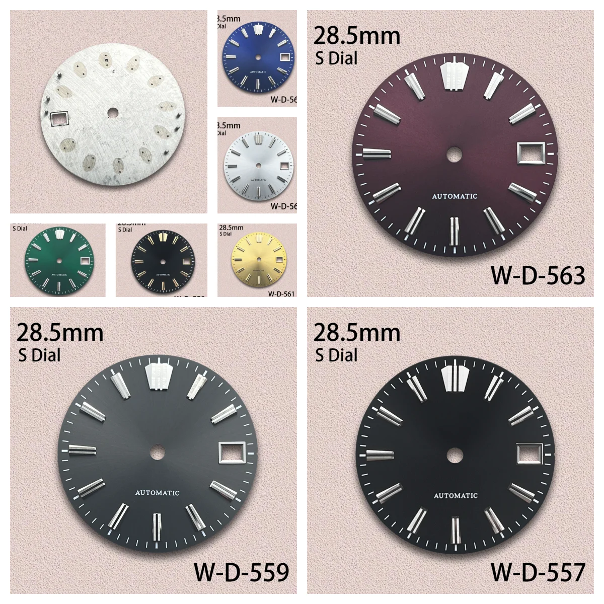 28.5mm S Logo Sunray Dial Fit NH35/NH36/4R/7S Movement Applied Index Riveted Dial Watch Modification Accessories
28.5mm S Logo Sunray Dial Fit NH35/NH36/4R/7S Movement Applied Index Riveted Dial Watch Modification Accessories