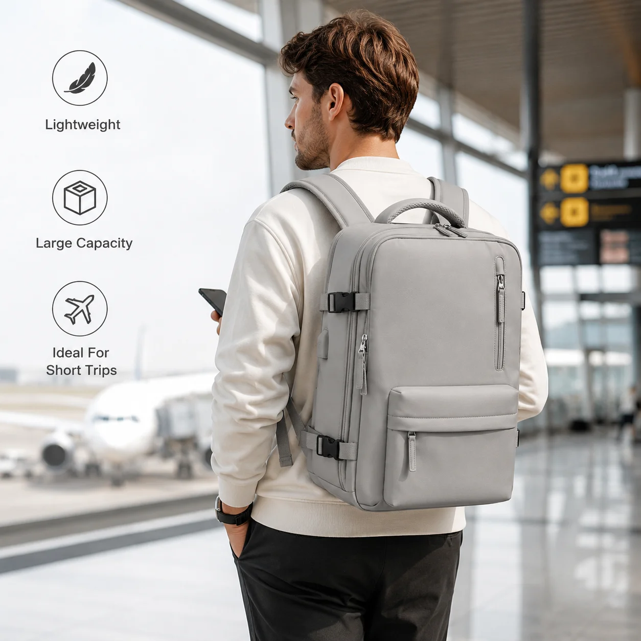 Mens Travel Backpack Large Capacity Laptop Bag Lightweight Business Carry On Backpack Short Trip Casual School Daypack Outdoor
Mens Travel Backpack Large Capacity Laptop Bag Lightweight Business Carry On Backpack Short Trip Casual School Daypack Outdoor