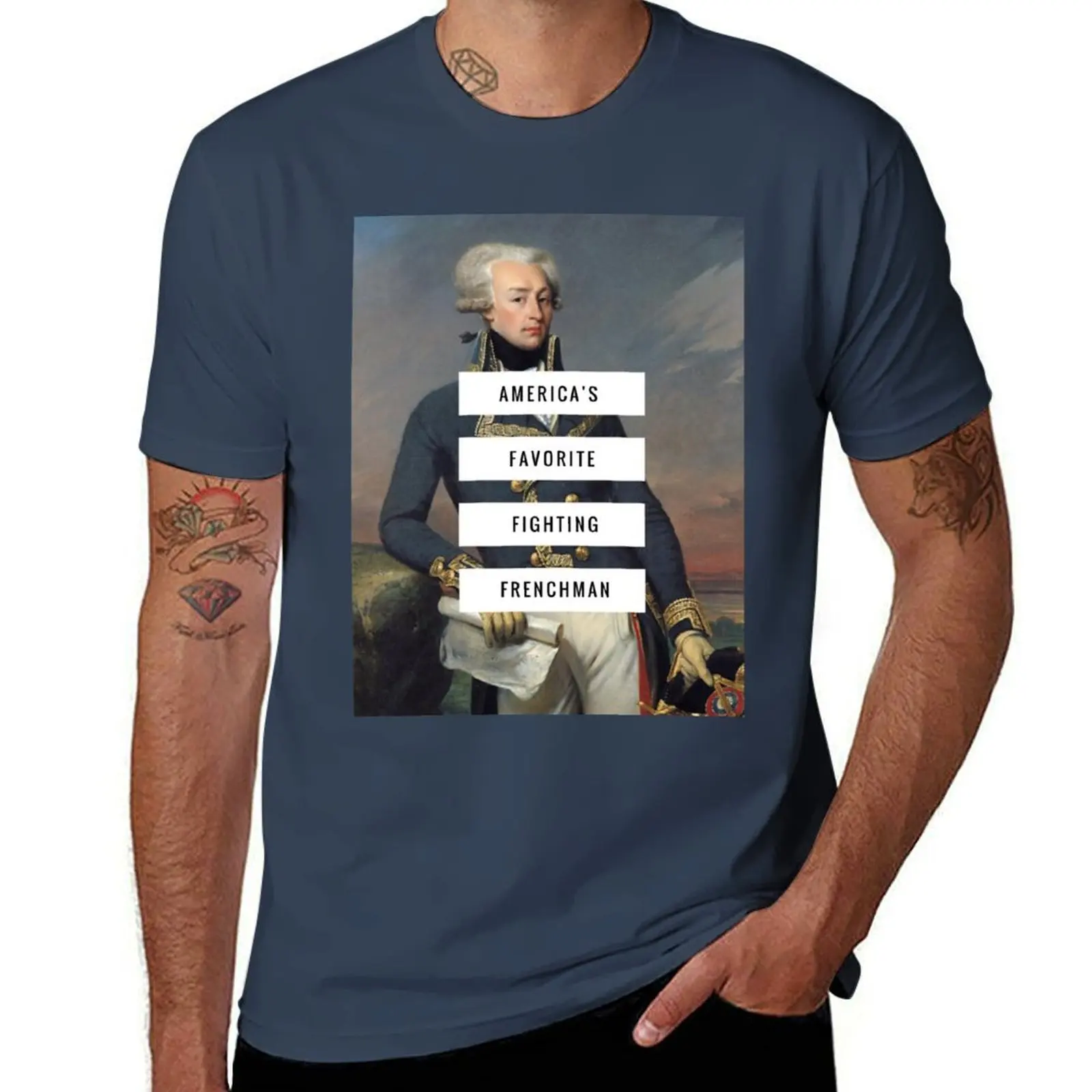 Lafayette- America's Fav Fighting Frenchman T-Shirt graphic t shirts topping clothes funny t shirts for men
Lafayette- America's Fav Fighting Frenchman T-Shirt graphic t shirts topping clothes funny t shirts for men