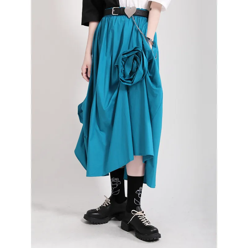 HUISONG High Elastic Waist Blue Three Dimensional Flower Pleated Half-body Skirt Women Fashion New Spring Autumn 2025
HUISONG High Elastic Waist Blue Three Dimensional Flower Pleated Half-body Skirt Women Fashion New Spring Autumn 2025