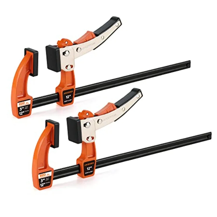 Bar Clamp Set, Ratchetg Bar Clamp for Woodworkg, Quick Release Gear Clamp with 600 lbs Load Limit - 2 Pack
Bar Clamp Set, Ratchetg Bar Clamp for Woodworkg, Quick Release Gear Clamp with 600 lbs Load Limit - 2 Pack