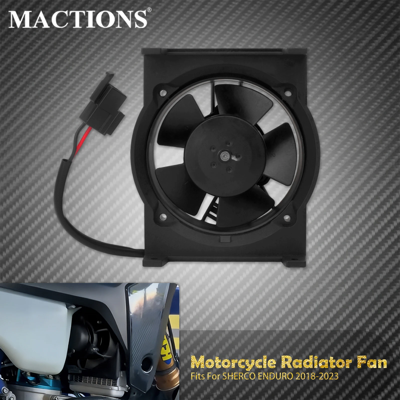 Motorcycle Radiator Cooling Fan Cooling Engine Cooler Fan Assembly 12V Plastic Black For SHERCO ENDURO 2018 2019 2020 2022-2023
Motorcycle Radiator Cooling Fan Cooling Engine Cooler Fan Assembly 12V Plastic Black For SHERCO ENDURO 2018 2019 2020 2022-2023