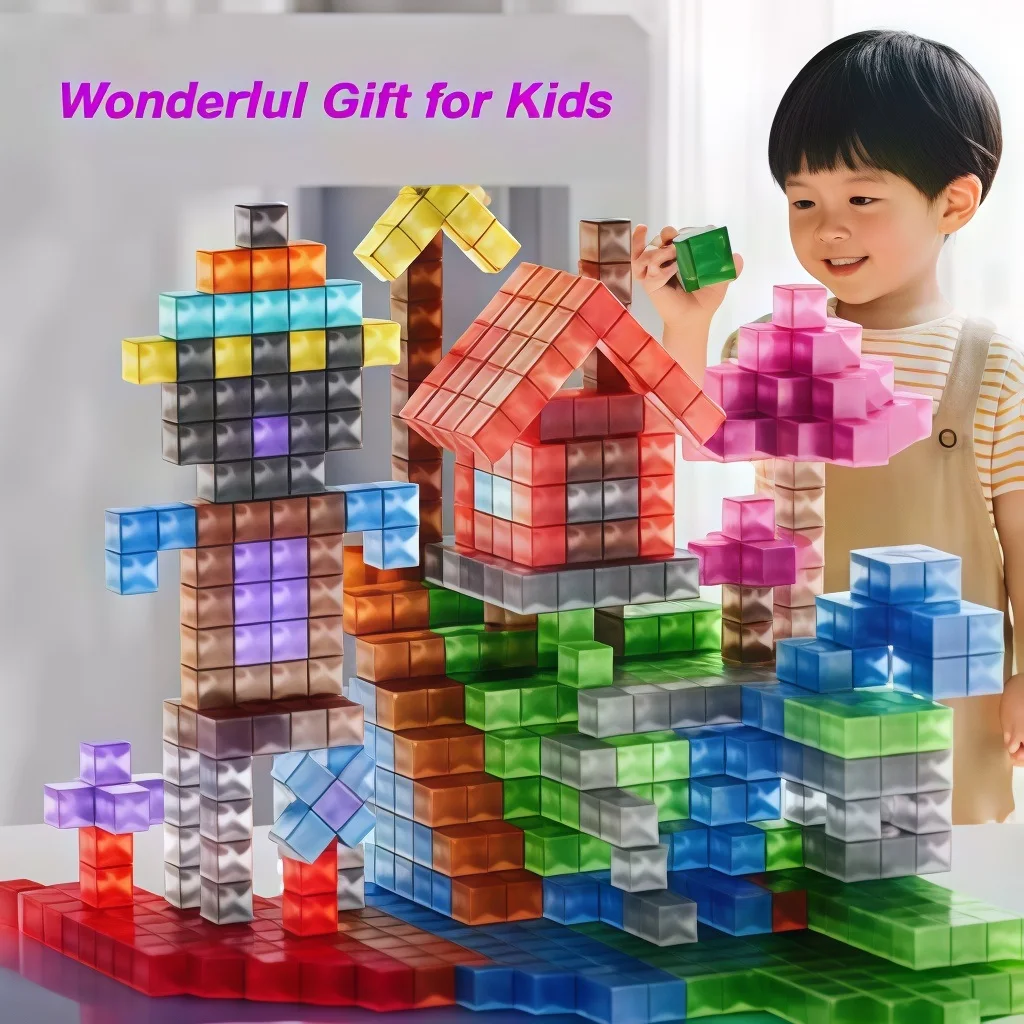 DIY Magnetic Building Blocks Transparent Square Toy Colorful Cubes Toy Assembly Toy Construction Toy for Children Christmas Gift
DIY Magnetic Building Blocks Transparent Square Toy Colorful Cubes Toy Assembly Toy Construction Toy for Children Christmas Gift