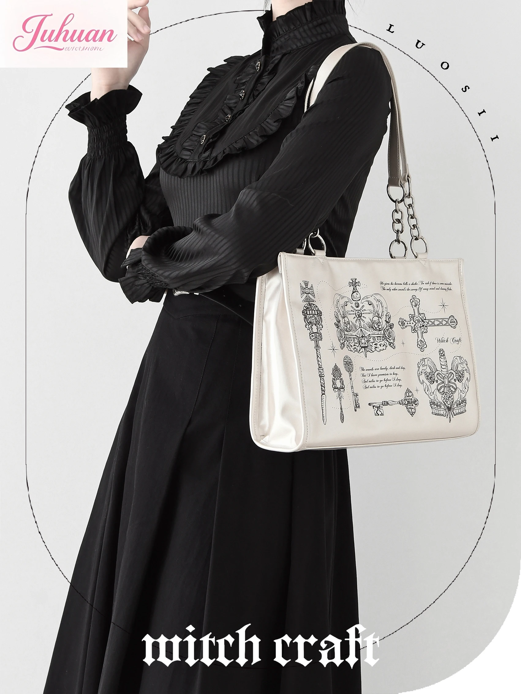 Dark Gothic Original Design Printed LtaBag Sweet Cool Girl Japanese Comic-Con Exhibition Star Chasing Large Food Shoulder Bag
Dark Gothic Original Design Printed LtaBag Sweet Cool Girl Japanese Comic-Con Exhibition Star Chasing Large Food Shoulder Bag