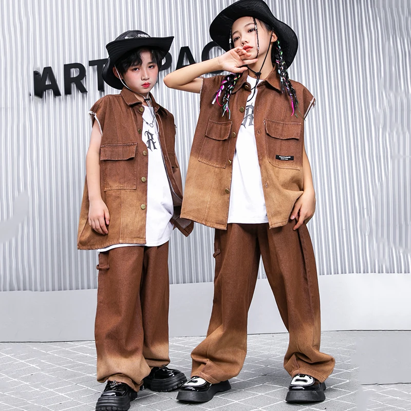 New Brown Tie-Dye Loose Vest Hiphop Pants Streetwear Girls Jazz Dance Performance Stage Outfits Boys Hip Hop Clothing DQS13741
New Brown Tie-Dye Loose Vest Hiphop Pants Streetwear Girls Jazz Dance Performance Stage Outfits Boys Hip Hop Clothing DQS13741