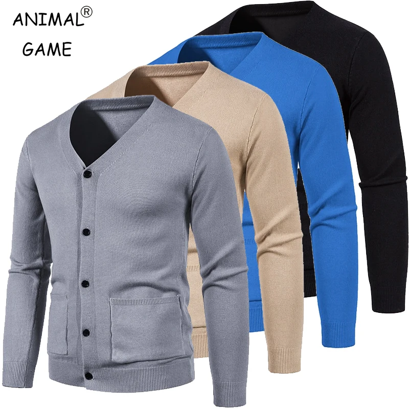 New Mens Cardigan Sweatcoats Long Sleeve V-Neck Button Knitted Sweaters with Pockets Lightweight Solid Color Outerwear
New Mens Cardigan Sweatcoats Long Sleeve V-Neck Button Knitted Sweaters with Pockets Lightweight Solid Color Outerwear