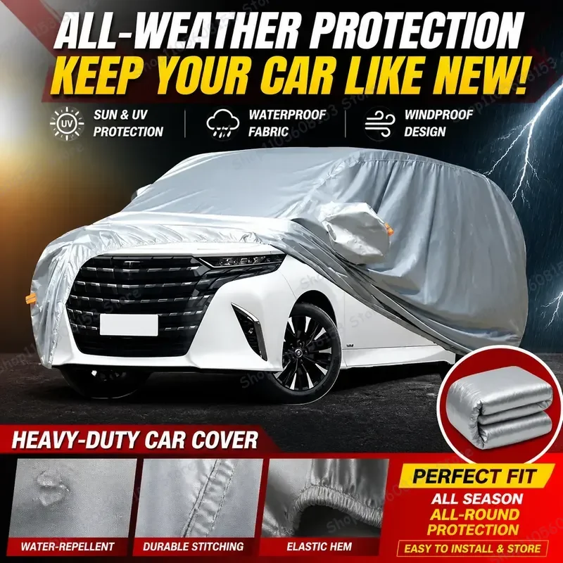 For Toyota Alphard Car Cover Outdoor UV Sun Protection Dust Rain Snow Weatherproof Auto Cover Waterproof Breathable Fit
For Toyota Alphard Car Cover Outdoor UV Sun Protection Dust Rain Snow Weatherproof Auto Cover Waterproof Breathable Fit