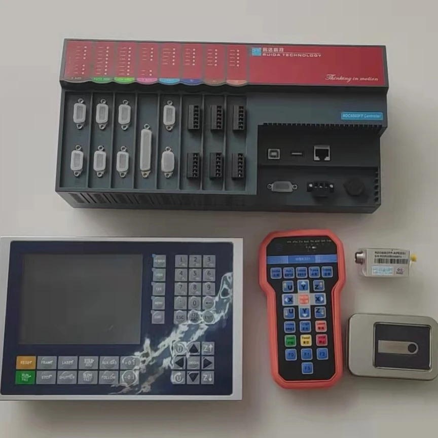 DSP FIBER Laser Cutting Controller RDC6563F FG FP for Fiber and Co2 Laser Can Work with Servo Step Motor Plate and Round Tube
