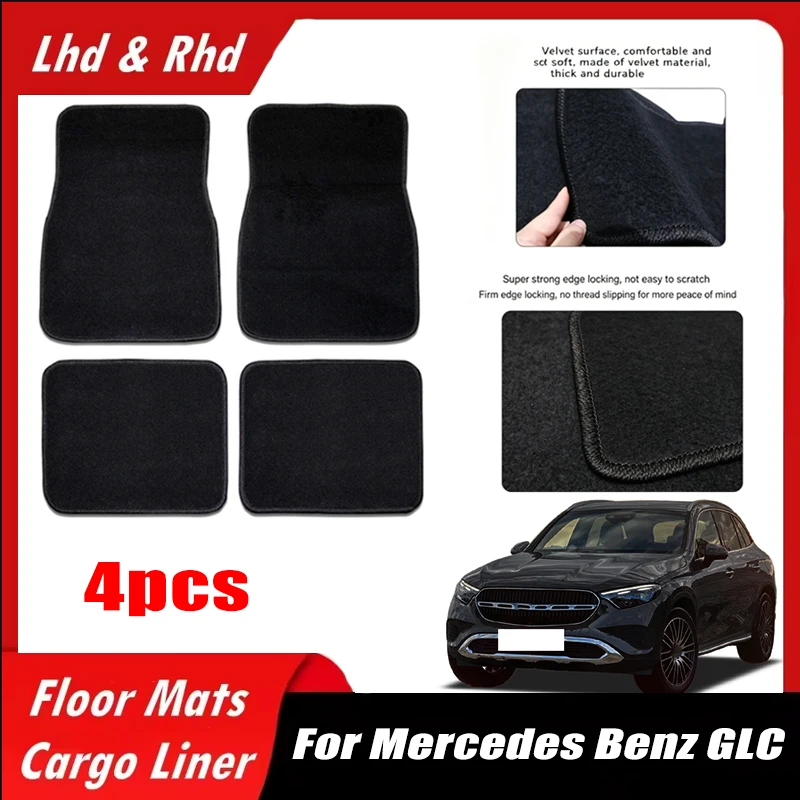 4pcs Car Floor Mats All-Weather Easy To Clean Durable Anti-Slip Interior Protection Floor Liners For Mercedes Benz GLC
4pcs Car Floor Mats All-Weather Easy To Clean Durable Anti-Slip Interior Protection Floor Liners For Mercedes Benz GLC