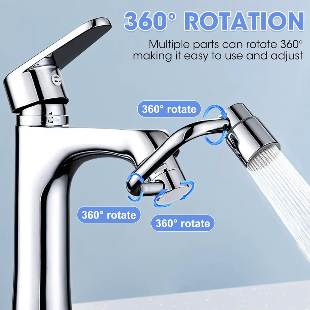 360° Rotating U Shape Faucet Extender Water Saving Splash Proof Aerator Universal Stainless Steel Washbasin Faucet Adapter
360° Rotating U Shape Faucet Extender Water Saving Splash Proof Aerator Universal Stainless Steel Washbasin Faucet Adapter