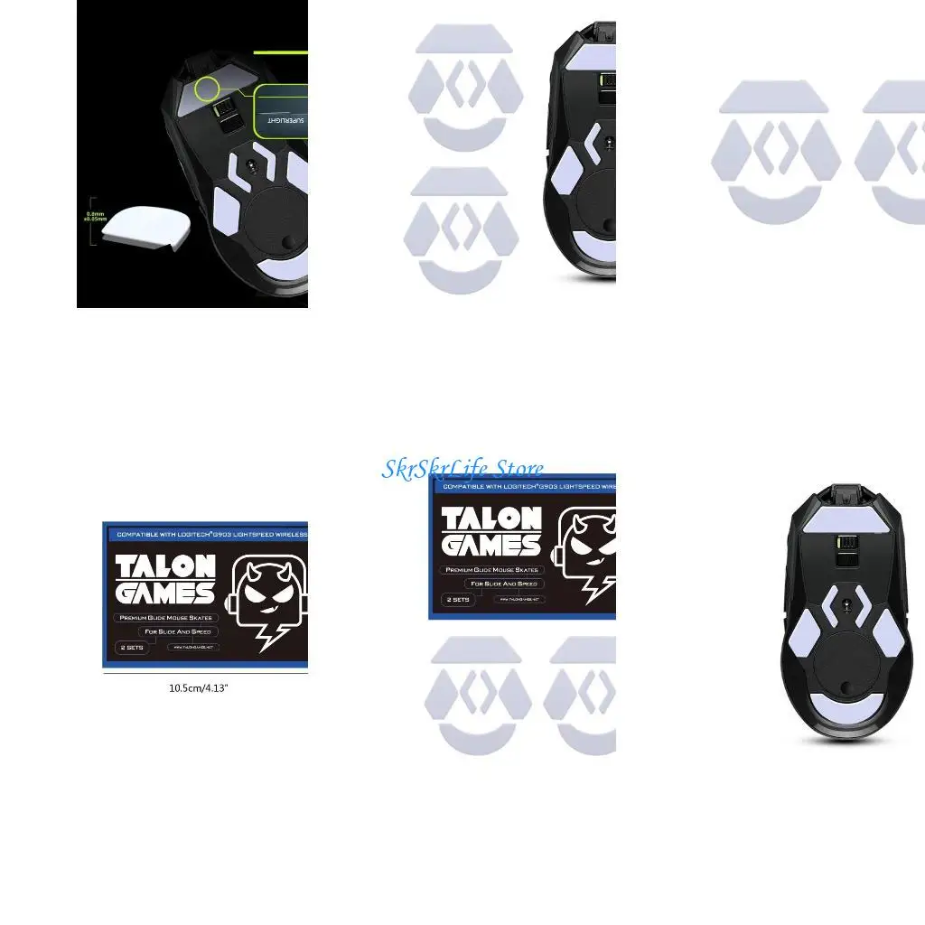 E65E 2Set мышиные коньки Pads Mouse Feet Sticker для G903 LightSpeed мыши закругленные изогнутые края мыши ноги