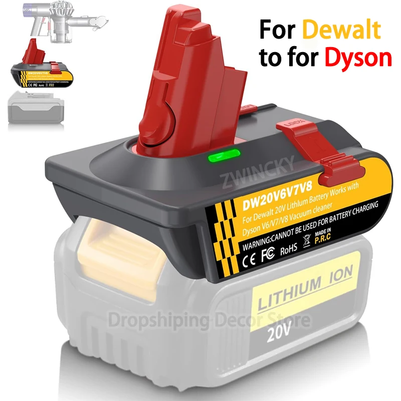 for Dewalt 18/20V Li-ion Battery Convert to for Dyson V6 V7 V8 Vacuum Cleaner Battery Adapter Converter for Dyson DC58 SV11 SV10
for Dewalt 18/20V Li-ion Battery Convert to for Dyson V6 V7 V8 Vacuum Cleaner Battery Adapter Converter for Dyson DC58 SV11 SV10