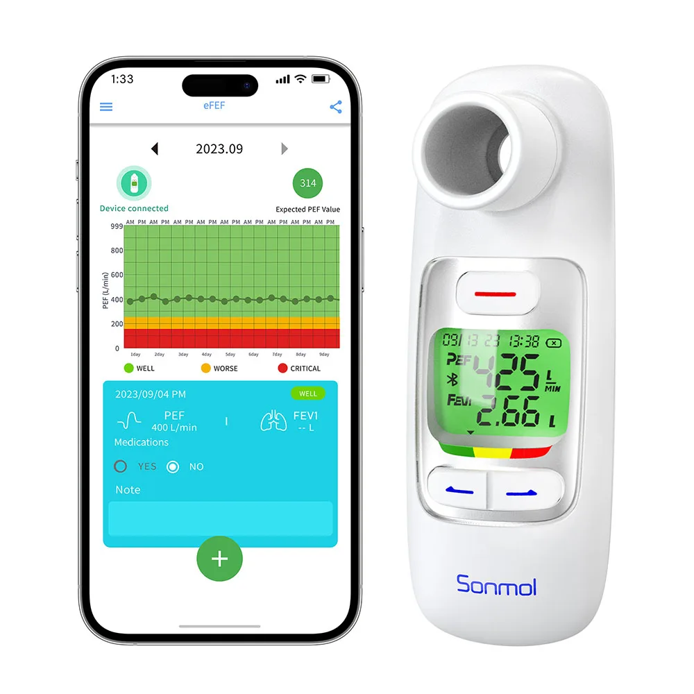 Электронный пиковый расходомер, Bluetooth-спирометры, измерение истечения срока годности для детей и взрослых, высокая точность об/мин, астма, COPD
Электронный пиковый расходомер, Bluetooth-спирометры, измерение истечения срока годности для детей и взрослых, высокая точность об/мин, астма, COPD
