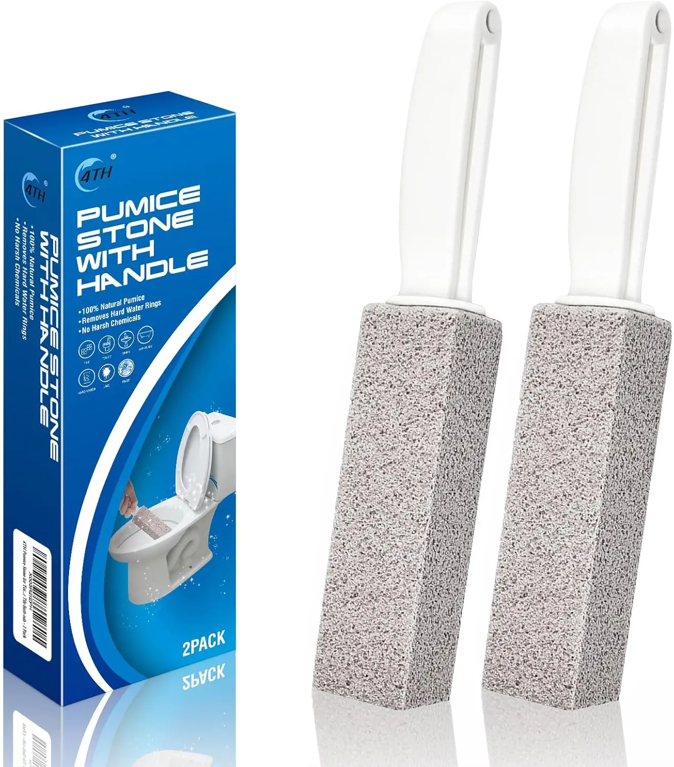 Pumice Stone for Toilet Cleaning with Handle, Removes Limescale, Hard Water Stains, Calcium, Rust, 2 Pack
Pumice Stone for Toilet Cleaning with Handle, Removes Limescale, Hard Water Stains, Calcium, Rust, 2 Pack