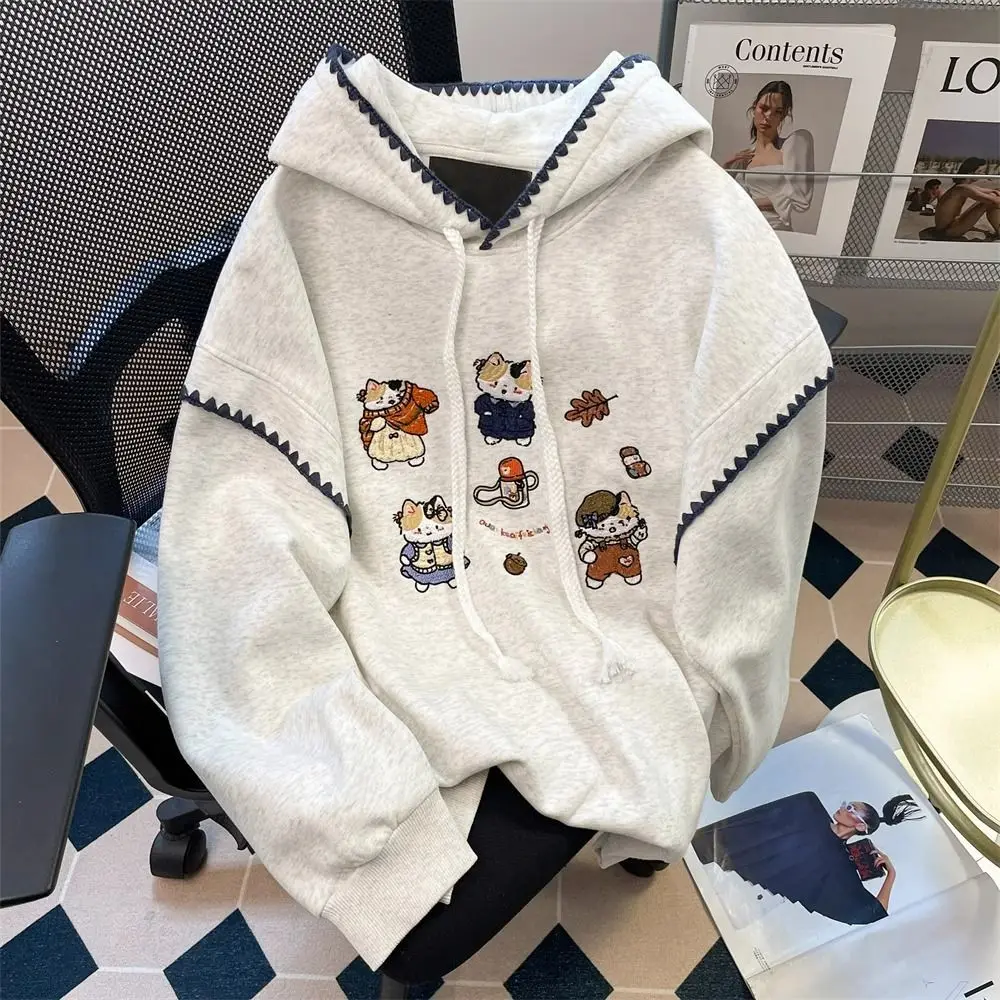 American Retro Cartoon Embroidery Hoodie Loose Trendy Top Hua Cotton Cosite Milk Silk 320g Comfortable Breathable Women's ...
American Retro Cartoon Embroidery Hoodie Loose Trendy Top Hua Cotton Cosite Milk Silk 320g Comfortable Breathable Women's ...