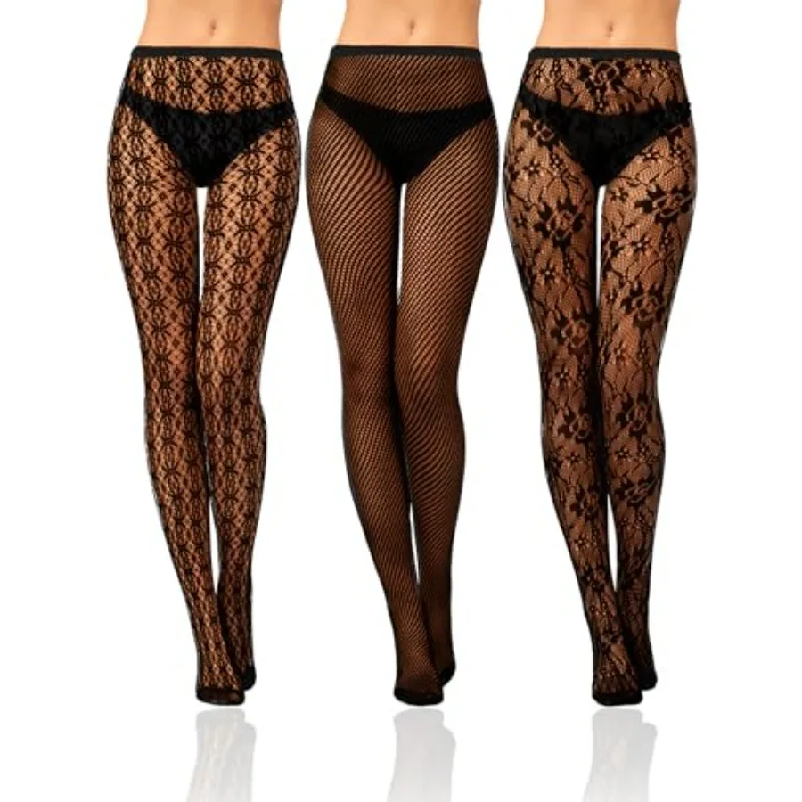 Bencailor 3 Pairs Women Rhinestone Fishnet Stocking Tight Legging Hole Pattern High Pantyhose Waist Lace
Bencailor 3 Pairs Women Rhinestone Fishnet Stocking Tight Legging Hole Pattern High Pantyhose Waist Lace