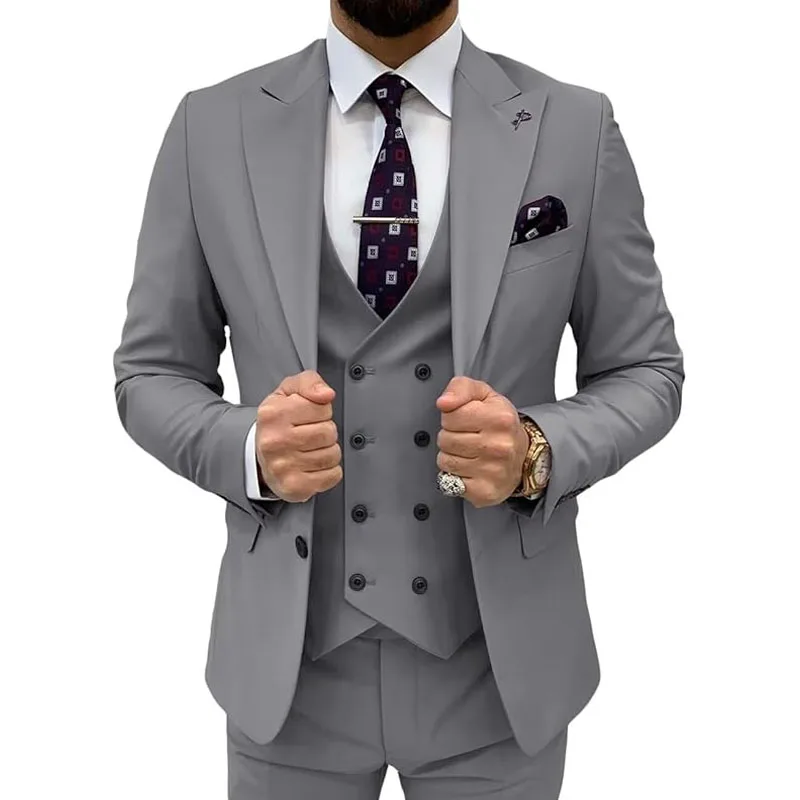 3 Piece Suit Men Slim Fit Double Breasted Suit for Men Wedding Suits Classic One Button Formal Prom Dinner Tuxedo
3 Piece Suit Men Slim Fit Double Breasted Suit for Men Wedding Suits Classic One Button Formal Prom Dinner Tuxedo