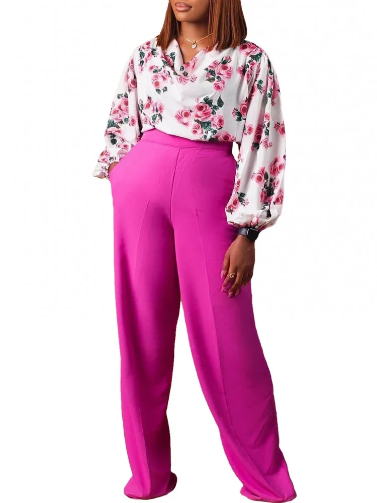 Two Piece Set Africa Clothes For Women Big Size Party Outfits Fashion Print Top And Wide Leg Pants Suit OL 2 Piece Matching Set
Two Piece Set Africa Clothes For Women Big Size Party Outfits Fashion Print Top And Wide Leg Pants Suit OL 2 Piece Matching Set