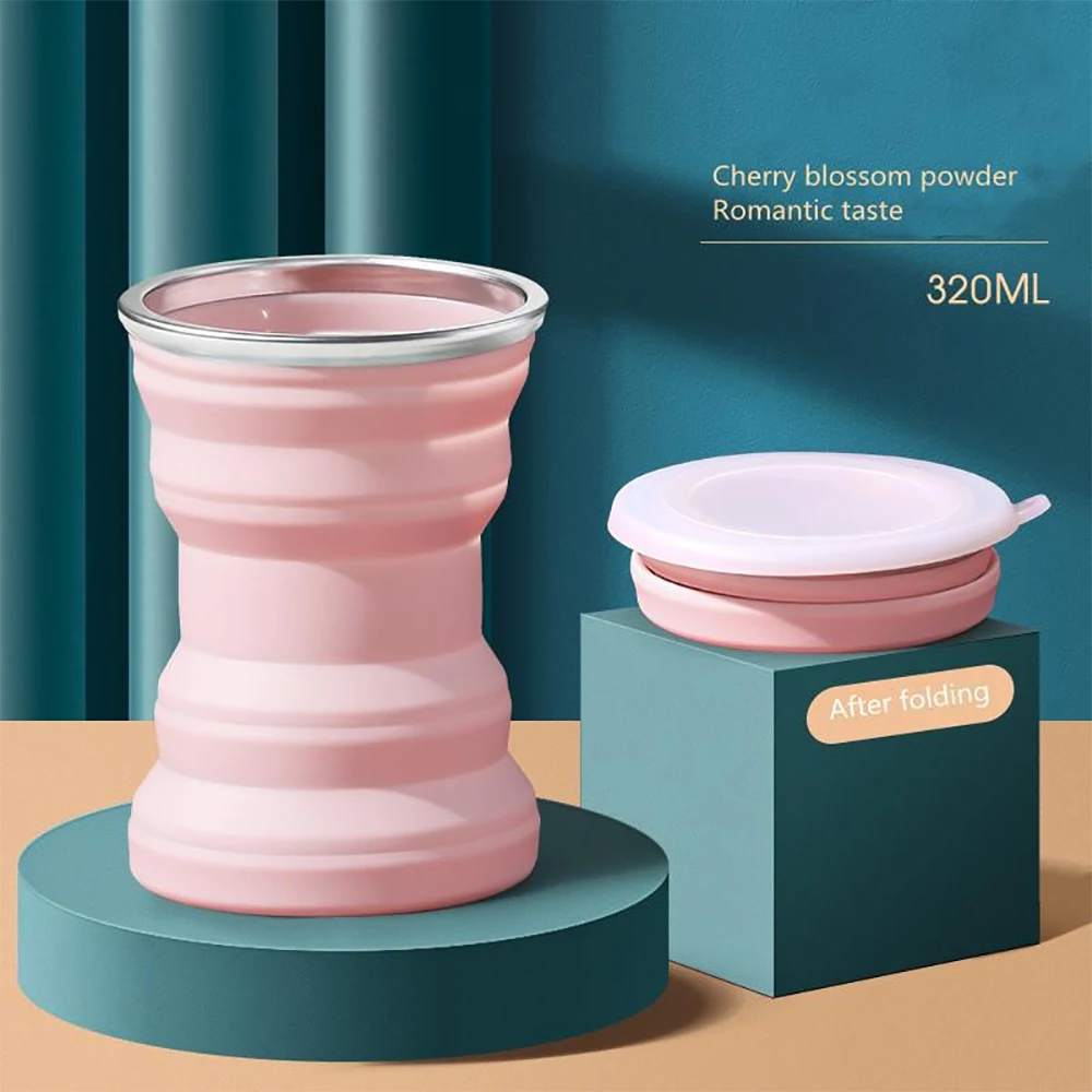 Portable Foldable Silicone Cup Travel Mug Heat Resistant Collapsible Water Cups with Lid Lanyard Outdoor Camping Drinking Cups
Portable Foldable Silicone Cup Travel Mug Heat Resistant Collapsible Water Cups with Lid Lanyard Outdoor Camping Drinking Cups