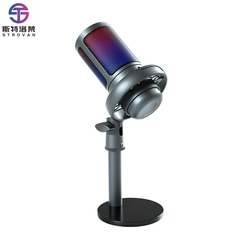 USB Microphone Studio Recording Cheap RGB Light Desk Top Microphone with Pop Filterdesk Top Microphone Podcast Microfono Para PC
USB Microphone Studio Recording Cheap RGB Light Desk Top Microphone with Pop Filterdesk Top Microphone Podcast Microfono Para PC