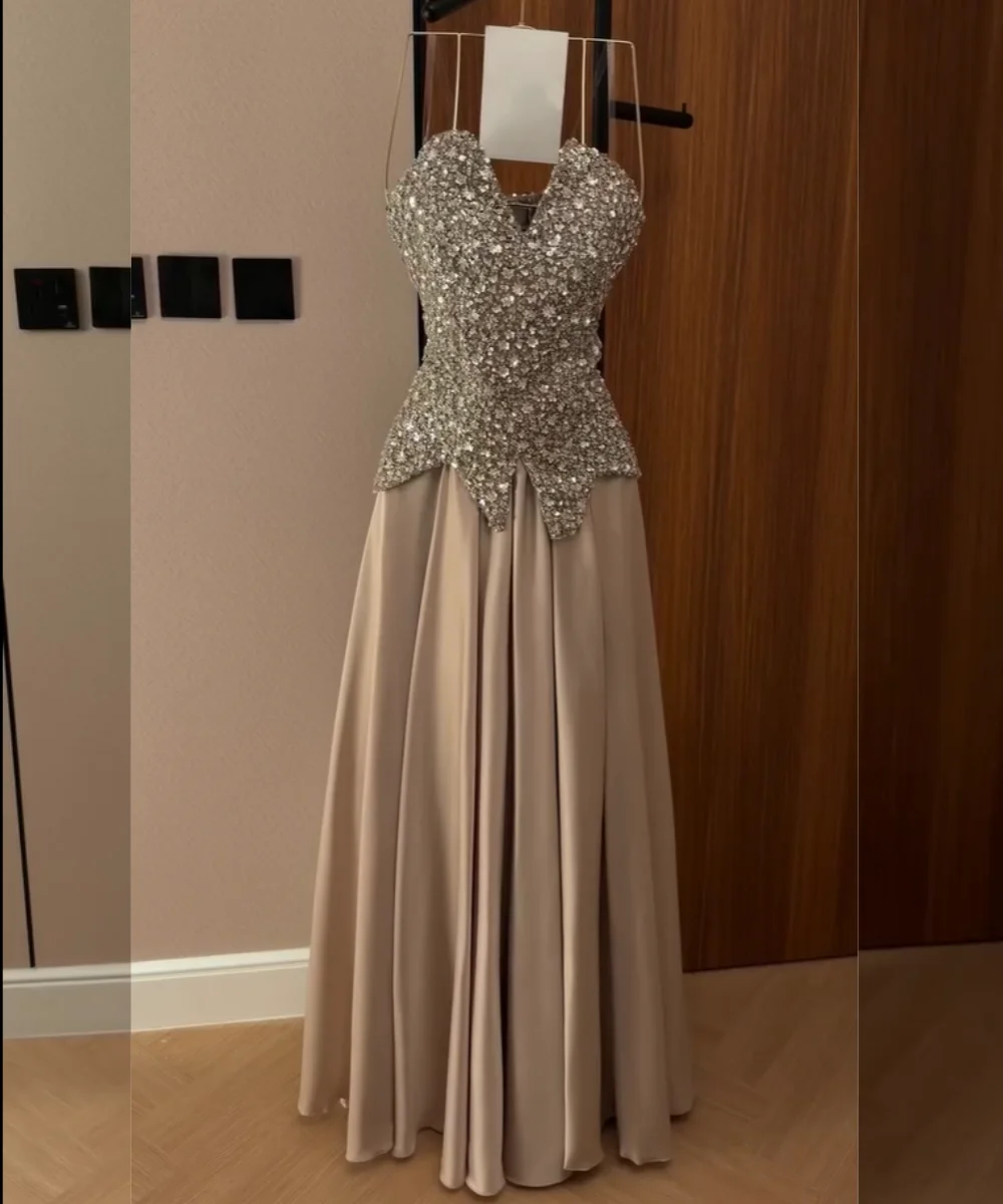 Customized Formal Charmeuse Pleat Sequined Pattern A-line Sweetheart Long Luxury Party Evening Dresses Classic
Customized Formal Charmeuse Pleat Sequined Pattern A-line Sweetheart Long Luxury Party Evening Dresses Classic