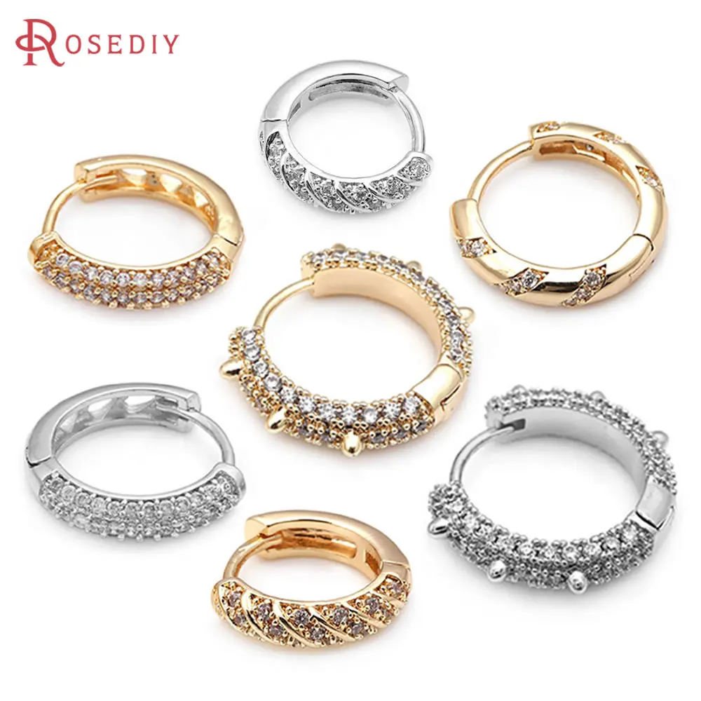 18K Gold Color Brass and Zircon Round Loop Earrings Hoops Women's Earrings High Quality Diy Jewelry Accessories Making Materials
18K Gold Color Brass and Zircon Round Loop Earrings Hoops Women's Earrings High Quality Diy Jewelry Accessories Making Materials