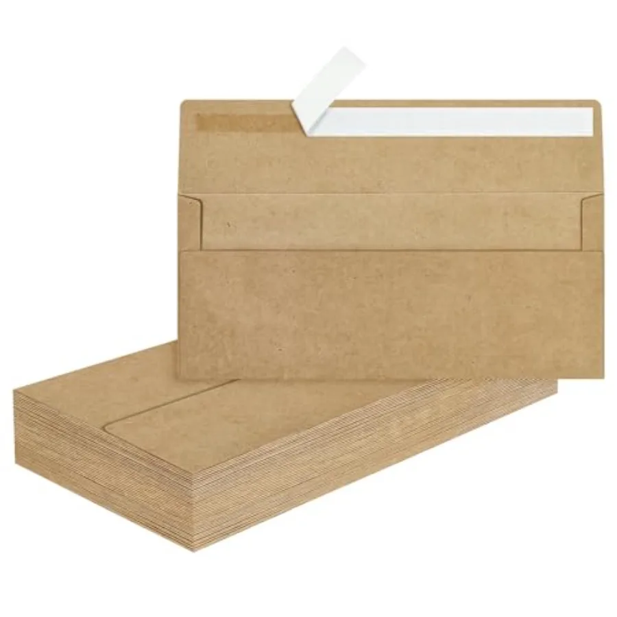 50 Pcs #10 Business Envelopes, Self Seal Standard Envelopes, Windowless Business Mailing Envelopes for Office, Checks, Letters,
50 Pcs #10 Business Envelopes, Self Seal Standard Envelopes, Windowless Business Mailing Envelopes for Office, Checks, Letters,