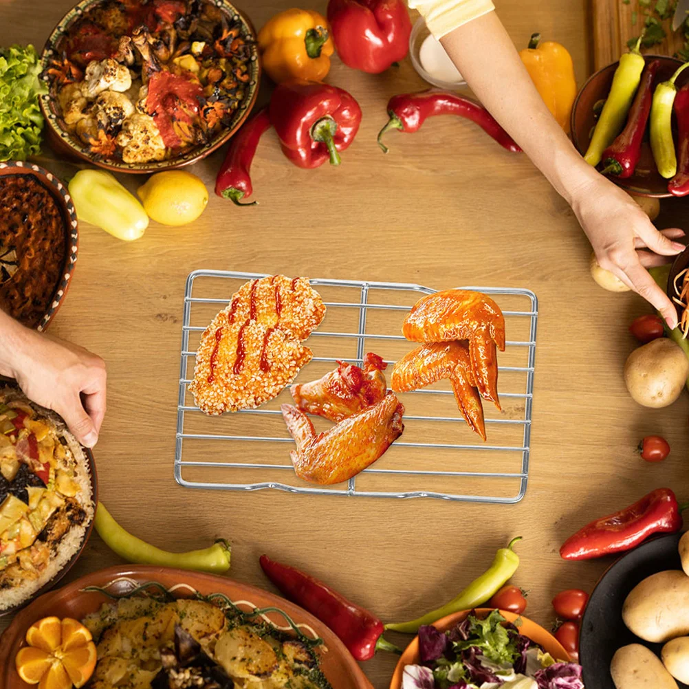 Стойка для гриля из нержавеющей стали, многофункциональная сетка для жарки, выпечки, охлаждения, приготовления на пару, сетка для барбекю, подходит для кемпинга, пикника 
Стойка для гриля из нержавеющей стали, многофункциональная сетка для жарки, выпечки, охлаждения, приготовления на пару, сетка для барбекю, подходит для кемпинга, пикника