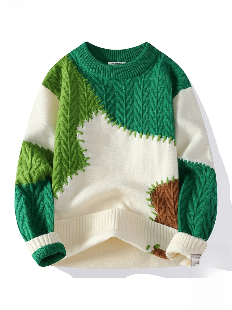 Мужской вязаный свитер Paul Frank: универсальный дизайн с цветовыми блоками, комфортный, из мягкого материала, с длинными рукавами, для осенне-зимнего сезона
Мужской вязаный свитер Paul Frank: универсальный дизайн с цветовыми блоками, комфортный, из мягкого материала, с длинными рукавами, для осенне-зимнего сезона