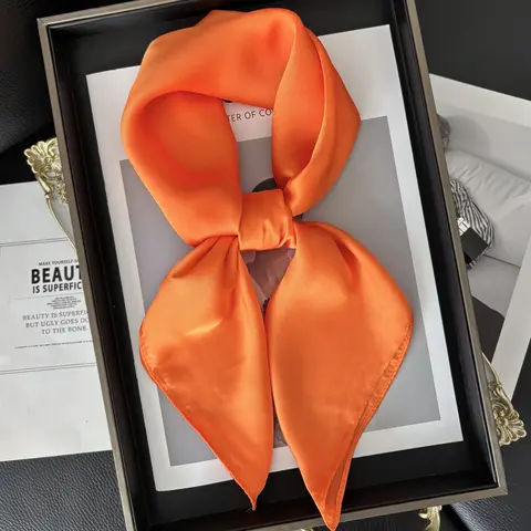 1PC Solid Color Square Scarf Women Luxury Beach Scarf Fashion Lady Hair Head Bandana Wraps Female Neckerchief Hijab Shawl