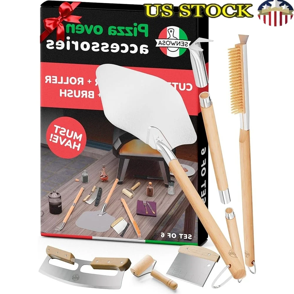Premium Pizza Oven Accessories Kit 6-Piece Set Home Pizza Making Includes Pizza Peel Oven Brush Bubble Popper Turner Rocker
Premium Pizza Oven Accessories Kit 6-Piece Set Home Pizza Making Includes Pizza Peel Oven Brush Bubble Popper Turner Rocker