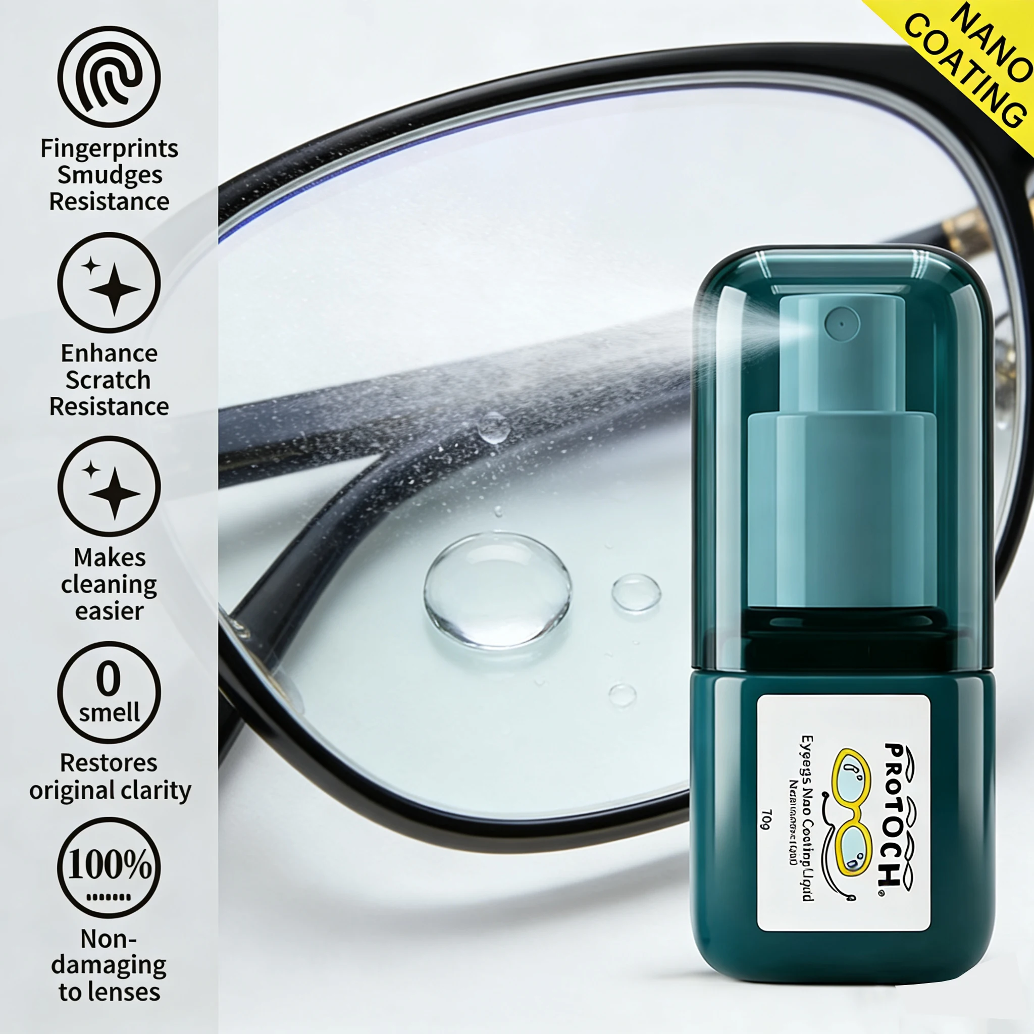 2in1 Eyeglass Cleaning+ Nano Coating Liquid Restore HD Clarity Shatter and Scratch Resistance Anti Fingerprint for Glasses
2in1 Eyeglass Cleaning+ Nano Coating Liquid Restore HD Clarity Shatter and Scratch Resistance Anti Fingerprint for Glasses