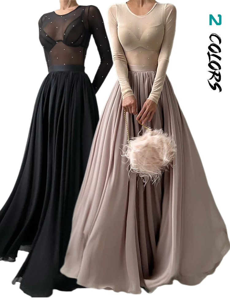 Women Elastic High Waist Maxi Skirt Elegant 2025 Trend Streetwear Satin Party Jupes Solid Spring Swing Faldas Casual Maxi Skirt
Women Elastic High Waist Maxi Skirt Elegant 2025 Trend Streetwear Satin Party Jupes Solid Spring Swing Faldas Casual Maxi Skirt