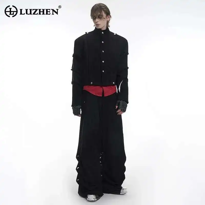 LUZHEN 2025 New Fashion Pleat Sleeve Design Casual Jacket Men High Quality Street Original Straight Loose Wide Leg Pants LZ8602
LUZHEN 2025 New Fashion Pleat Sleeve Design Casual Jacket Men High Quality Street Original Straight Loose Wide Leg Pants LZ8602