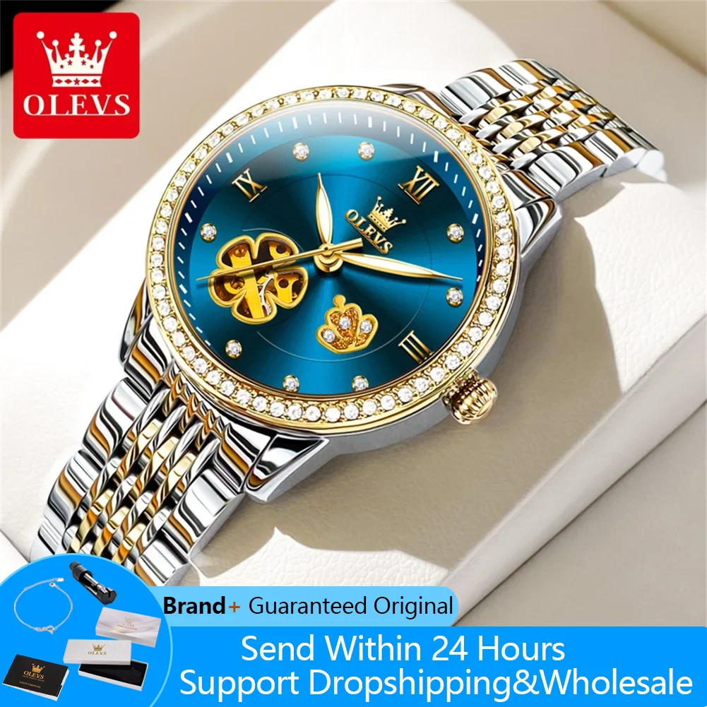 OLEVS 6706 Woman Automatic Watch Fashion Mechanical Watch For Women Deep Waterproof Hollow Stainless Steel Ladies Wristwatch
OLEVS 6706 Woman Automatic Watch Fashion Mechanical Watch For Women Deep Waterproof Hollow Stainless Steel Ladies Wristwatch