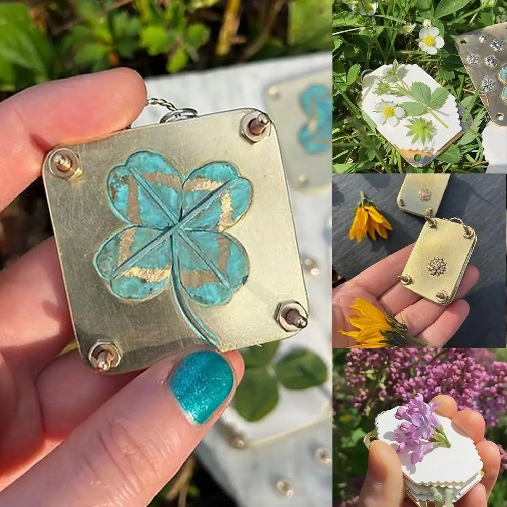 Handmade Metal Mini Flower Press - Vintage Gold Floral Design, Portable Small Plant Press for Drying Flowers & DIY Crafts
Handmade Metal Mini Flower Press - Vintage Gold Floral Design, Portable Small Plant Press for Drying Flowers & DIY Crafts