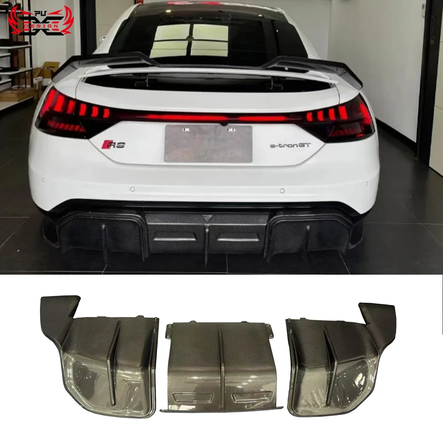 High Quality For Audi E-tron GT F Style Carbon Fiber Rear Bumper Rear Diffuser Lip Body Kit
High Quality For Audi E-tron GT F Style Carbon Fiber Rear Bumper Rear Diffuser Lip Body Kit