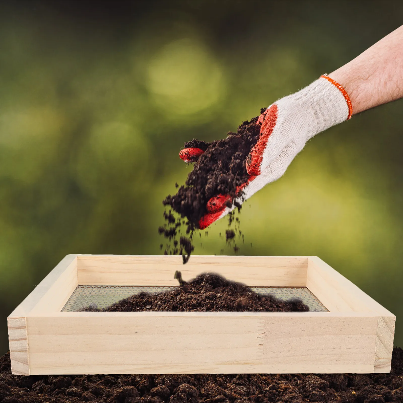Sturdy Wooden Metal Garden Soil Sieve Multi Functional Soil Sifter for Gravel Rock Dirt Leaves Gardening Purposes
Sturdy Wooden Metal Garden Soil Sieve Multi Functional Soil Sifter for Gravel Rock Dirt Leaves Gardening Purposes