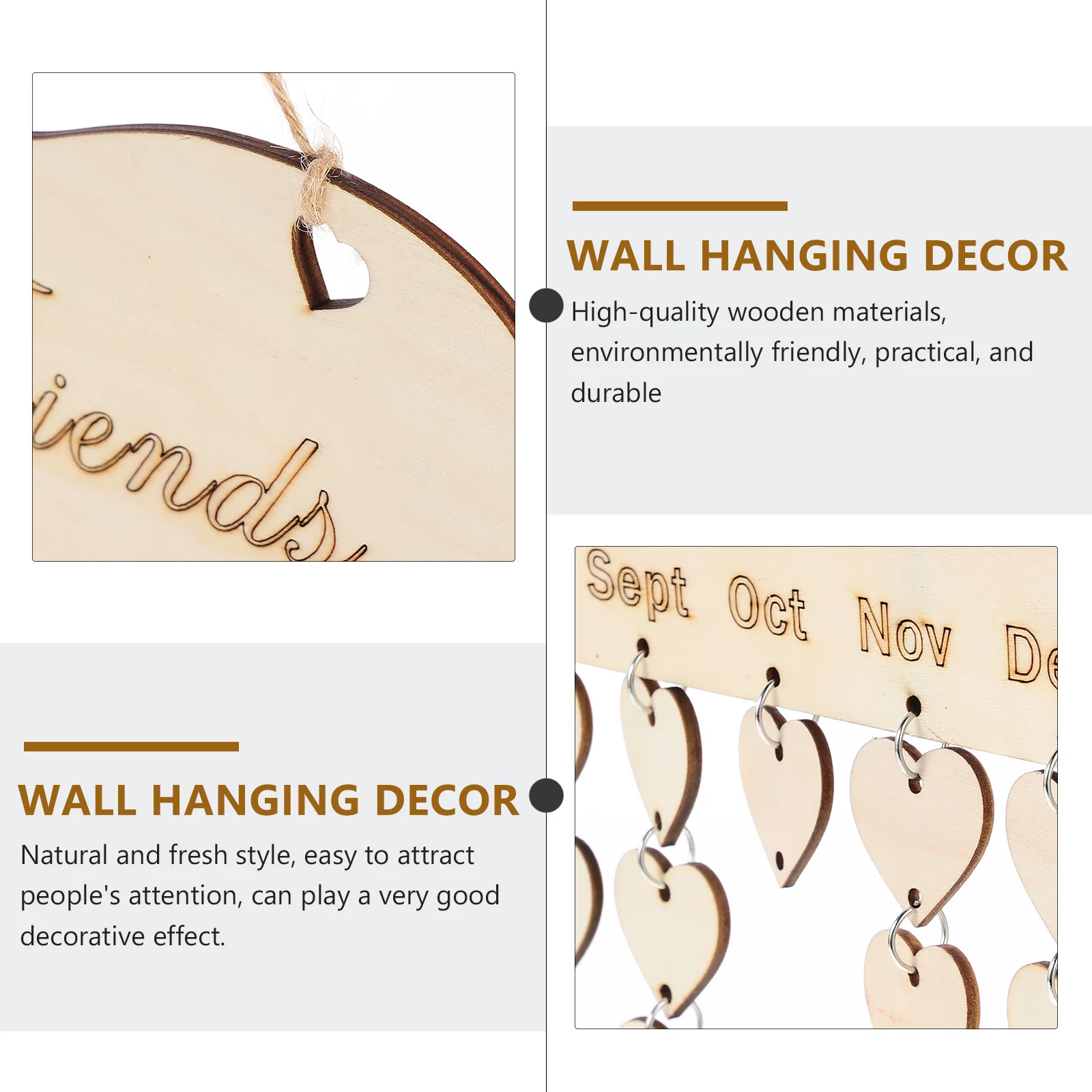 DIY Wooden Calendar Wall Hanging Board Family Date Reminding Decoration Birthdays Anniversary Gift Hanging DIY Calendar
DIY Wooden Calendar Wall Hanging Board Family Date Reminding Decoration Birthdays Anniversary Gift Hanging DIY Calendar