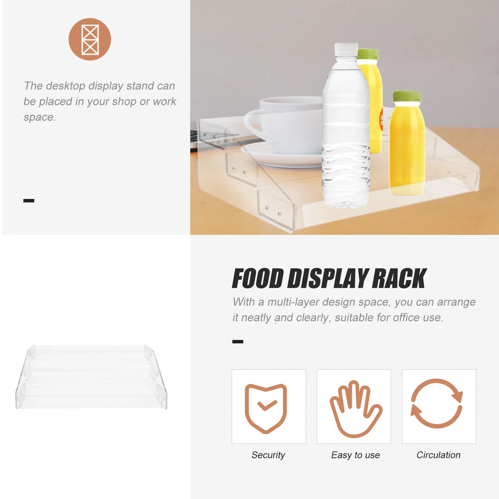 1pc Three-Layer Desktop Display Rack Acrylic Storage Organizer For Snacks Drinks Models Collectibles Store Holder
1pc Three-Layer Desktop Display Rack Acrylic Storage Organizer For Snacks Drinks Models Collectibles Store Holder