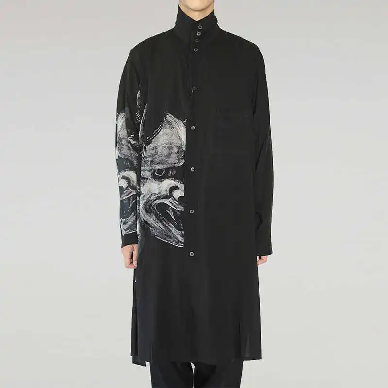 YOJI OOAK TENCEL SHIRT Original Prajna Print Tencel mid-length silhouette shirt trench coat
YOJI OOAK TENCEL SHIRT Original Prajna Print Tencel mid-length silhouette shirt trench coat
