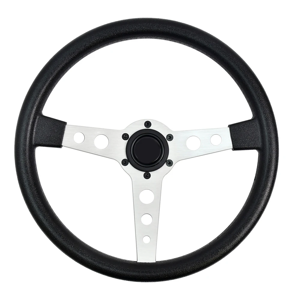 350MM 14 Inch PU Universal Sport Steering Wheel Grey Anodized Spoke PCD 70mm Sport Steering Wheel for Racing Enthusiast
350MM 14 Inch PU Universal Sport Steering Wheel Grey Anodized Spoke PCD 70mm Sport Steering Wheel for Racing Enthusiast