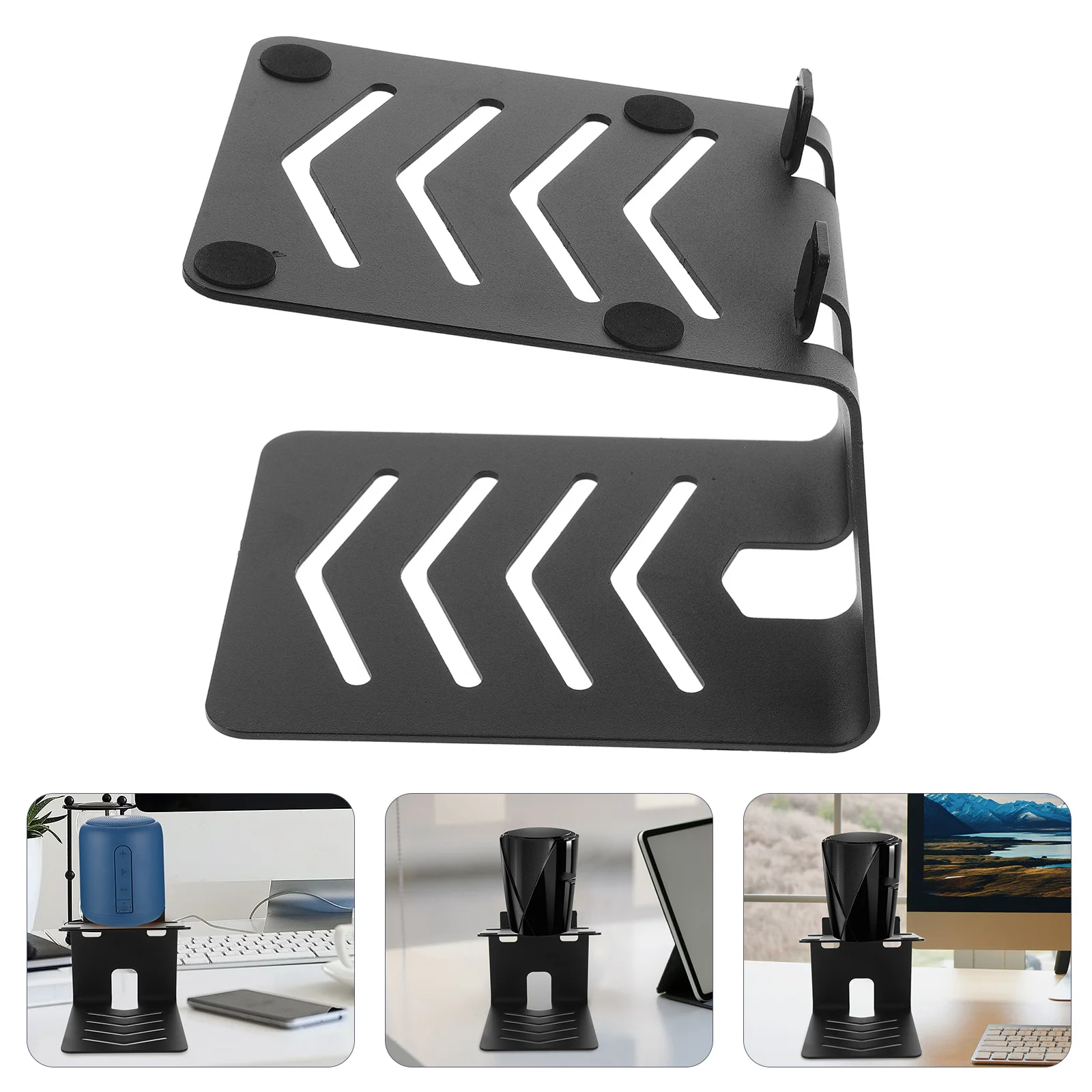 Metal Desktop Speaker Stand Heightening Rack Audio Cooling Storage Shelf Support for Bookshelf Computer Gaming Desk Black
Metal Desktop Speaker Stand Heightening Rack Audio Cooling Storage Shelf Support for Bookshelf Computer Gaming Desk Black