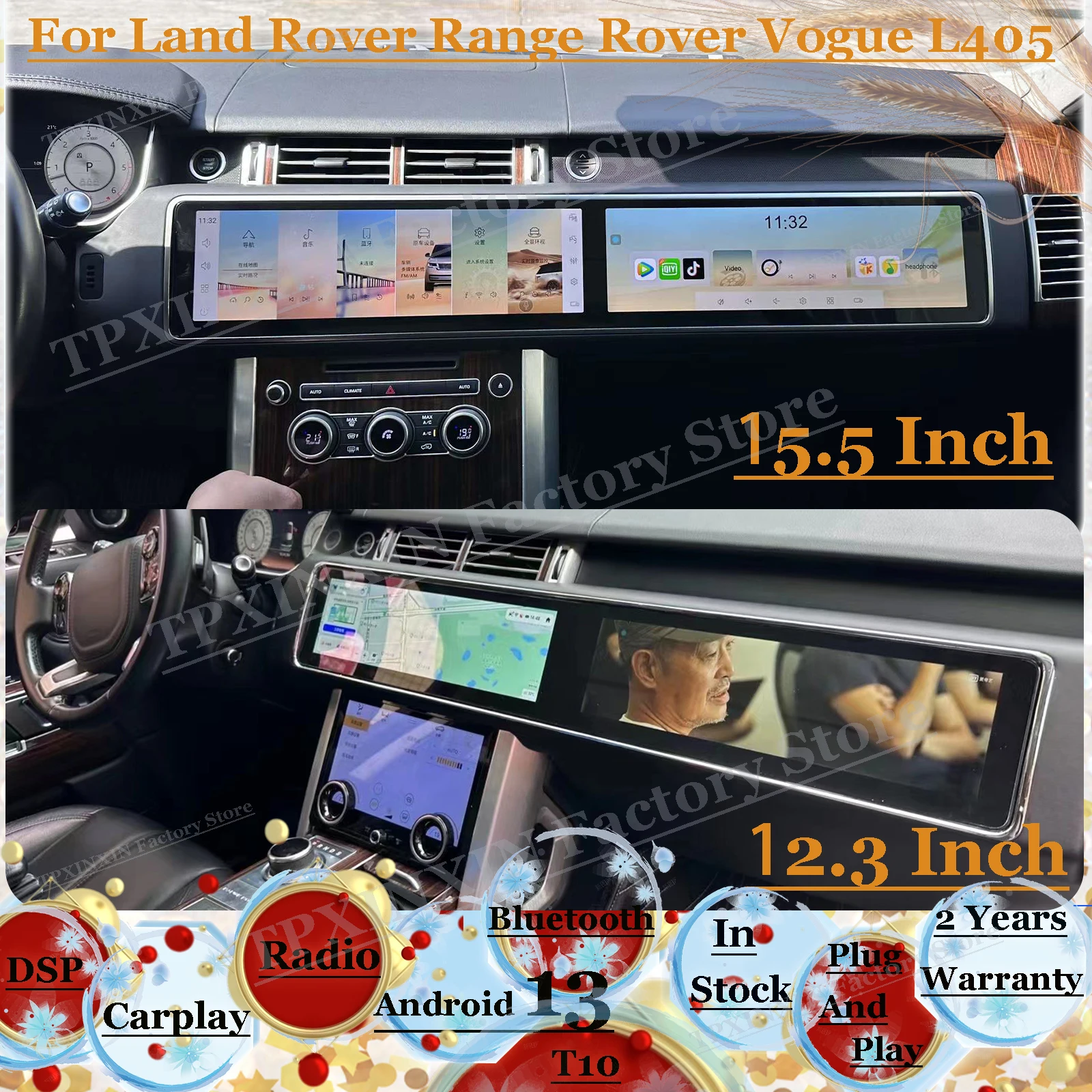 Автомагнитола с Android 13, Автомобильный мультимедийный приемник для Land Rover Range Rover Vogue L405 2013-2019 GPS
Автомагнитола с Android 13, Автомобильный мультимедийный приемник для Land Rover Range Rover Vogue L405 2013-2019 GPS