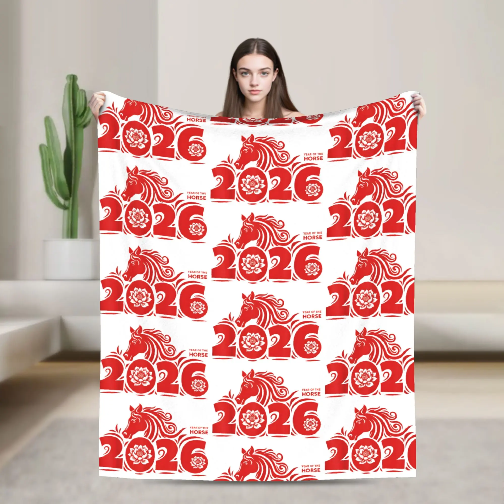 Year of the Horse Chinese New Year Blanket Wool Throw Blanket Bedroom Sofa Personalised Ultra-Soft Warm Bedsprea,
Year of the Horse Chinese New Year Blanket Wool Throw Blanket Bedroom Sofa Personalised Ultra-Soft Warm Bedsprea,
